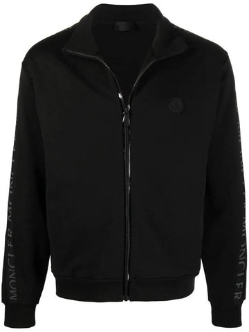 Side Graphic Logo Zip-Up Track Jacket Black - MONCLER - BALAAN 1