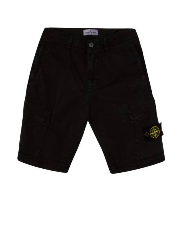 Kids Wappen Patch Shorts Black - STONE ISLAND - BALAAN 1