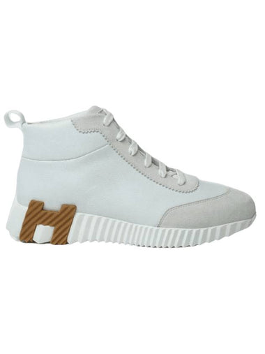 Bouncing Hip Hop Suede High Top Sneakers Blanc - HERMES - BALAAN 1