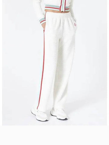 Women s cashmere terry track pants OFFWHITE PANT OFF white - CASABLANCA - BALAAN 1