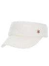 Women s Cashmere Knit Visor 8704LXAS IVORY - BLACK&WHITE - BALAAN 2