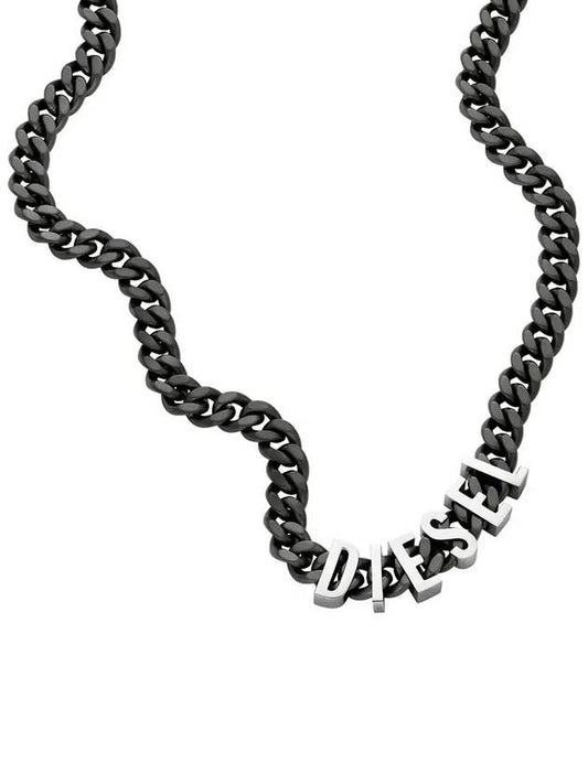 DX1487060 Logo Chain Stainless Steel Necklace - DIESEL - BALAAN 2