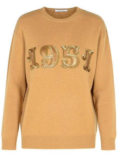 Plata crew neck knit top beige - MAX MARA - BALAAN 2