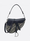 Saddlebag Strap Blue Oblique Jacquard and Smooth Calfskin M0455VDDS M928 - DIOR - BALAAN 2