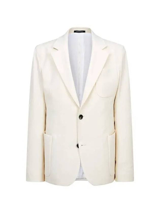 Men s Easy No Cheat Single Jacket Ivory - EMPORIO ARMANI - BALAAN 1