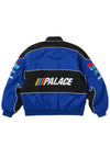 Fast Logo Cotton Bomber Jacket Blue - PALACE - BALAAN.