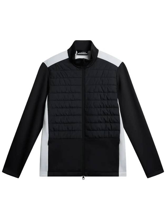 Delano Hybrid Mid Layer Padded Jacket Black White - J.LINDEBERG - BALAAN 2