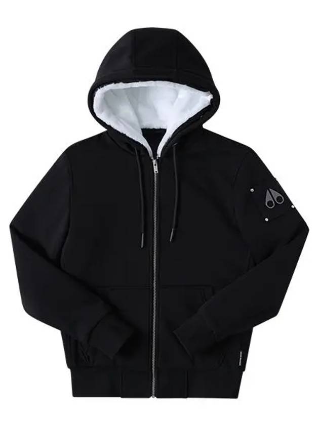 Classic Bunny Zip Up Hoodie White Lining Black - MOOSE KNUCKLES - BALAAN 3