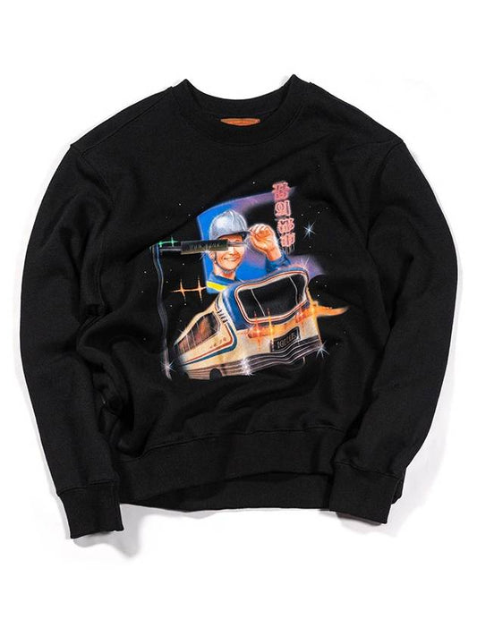 Men's Dream City Sweatshirt Black I3WE02BK - IOEDLE - BALAAN 1