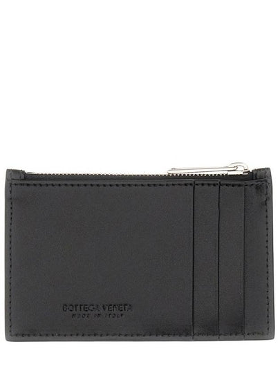 Maxi Intrecciato Zipper Coin Purse Black - BOTTEGA VENETA - BALAAN 2