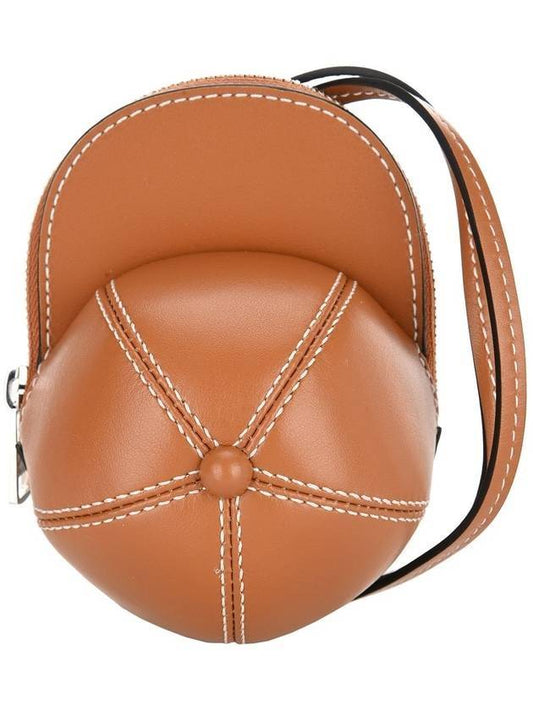 Stitch Nano Cap Leather Cross Bag Brown - JW ANDERSON - BALAAN 1