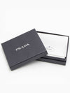 Triangle Logo Saffiano Half Wallet Black - PRADA - BALAAN 7