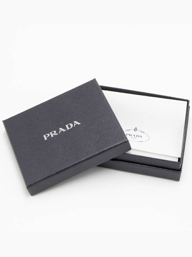 Saffiano Leather Half Wallet Black - PRADA - BALAAN 7