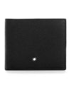 Logo Meisterquick Soft Grain Leather Half Wallet Black - MONTBLANC - BALAAN 2