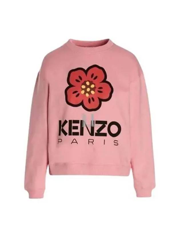 Boke Flower Logo Cotton Sweatshirt Pink - KENZO - BALAAN 2