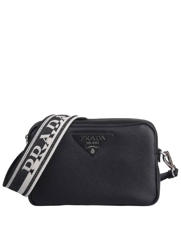 Medium Leather Cross Bag Black - PRADA - BALAAN 2