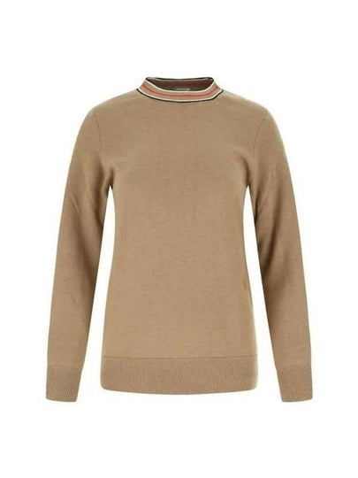 Striped Detail Cashmere Knit Top Beige - BURBERRY - BALAAN 2