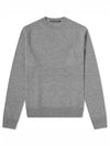 Face Patch Crew Neck Knit Top Grey Melange - ACNE STUDIOS - BALAAN 2