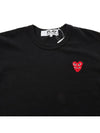 Men s Heart Logo T Shirt AZ P1T288 051 BLACK - COMME DES GARCONS - BALAAN 3