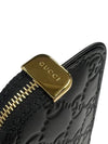 Ssima Signature Leather Keyring Chain Coin Wallet Black - GUCCI - BALAAN 6