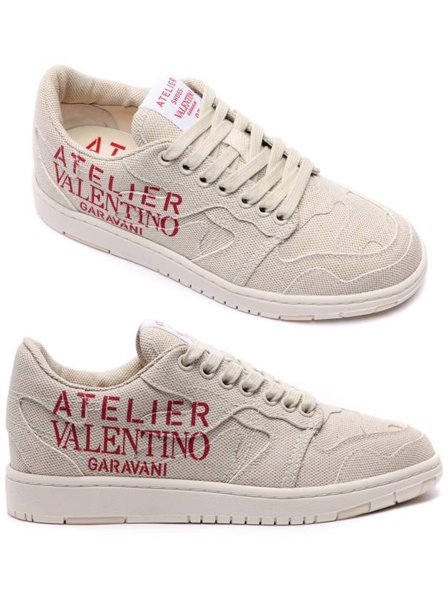 Atelier Camouflage Low Top Sneakers Natural - VALENTINO - BALAAN 3