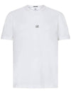 Logo Print Short Sleeve T-Shirt White - CP COMPANY - BALAAN 3