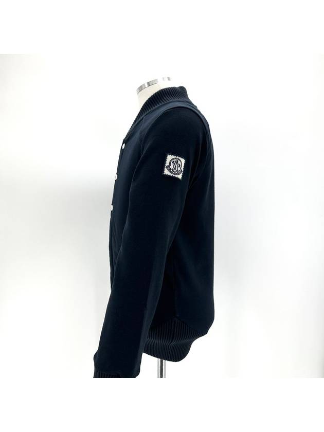 Gamma blue button zip up cardigan - MONCLER - BALAAN 4