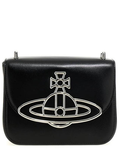 Linda Logo Plaque Leather Cross Bag Black - VIVIENNE WESTWOOD - BALAAN 2