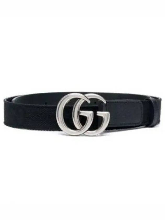 GG Marmont leather belt black - GUCCI - BALAAN 2