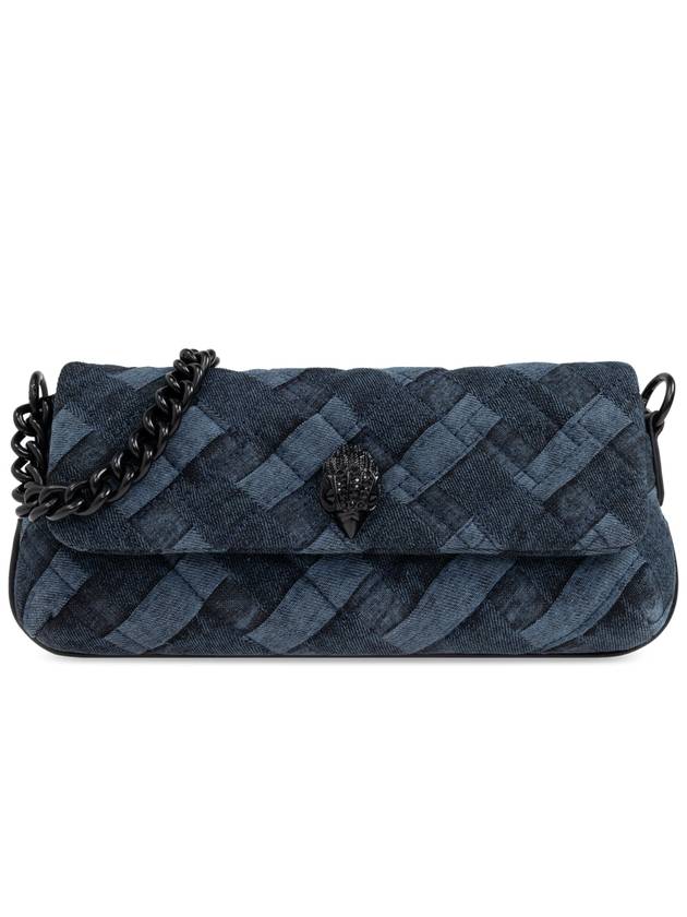 Kurt Geiger Quilted Shoulder Bag ‘Kensington Small’, Women's, Navy Blue - KURT GEIGER - BALAAN 1