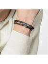 Keep It Double Leather Bracelet Black Brown - LOUIS VUITTON - BALAAN 3