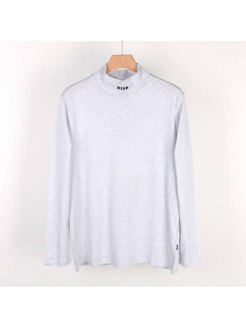 Men's small logo turtleneck gray MM93 - MSGM - BALAAN 1