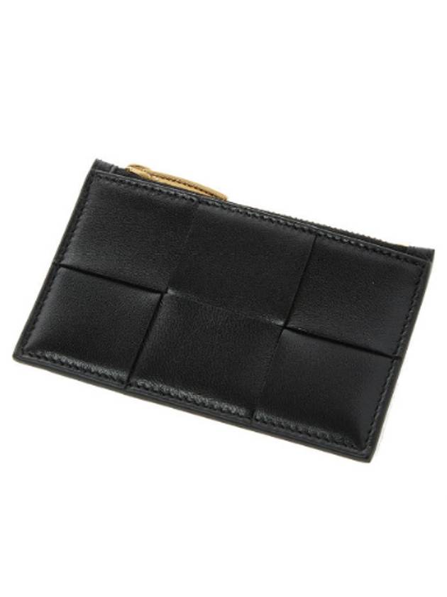 Intrecciato Zipper Card Wallet Black - BOTTEGA VENETA - BALAAN 5