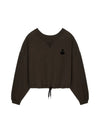 Margo Logo Crop Sweatshirt Faded Black - ISABEL MARANT - BALAAN 1