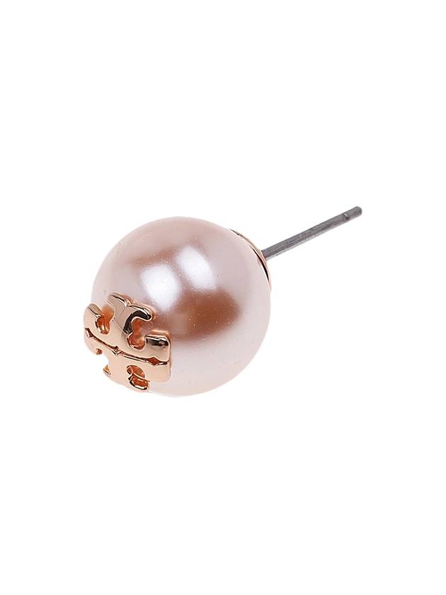 Crystal Pearl Stud Earring Rose - TORY BURCH - BALAAN 5