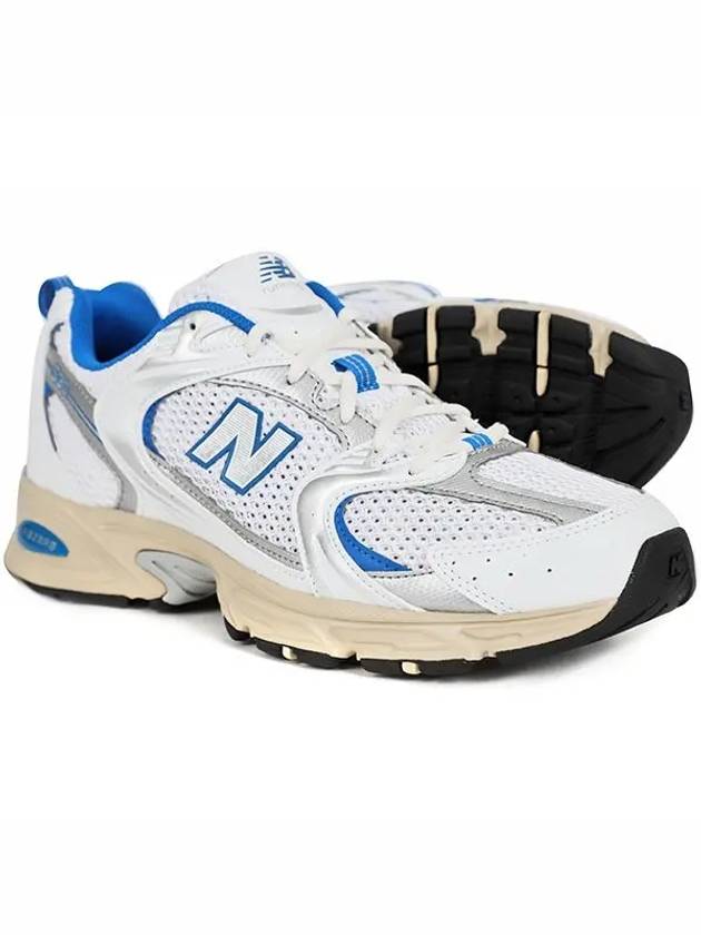 530 Mesh Low Top Sneakers Blue Oasis White - NEW BALANCE - BALAAN 3