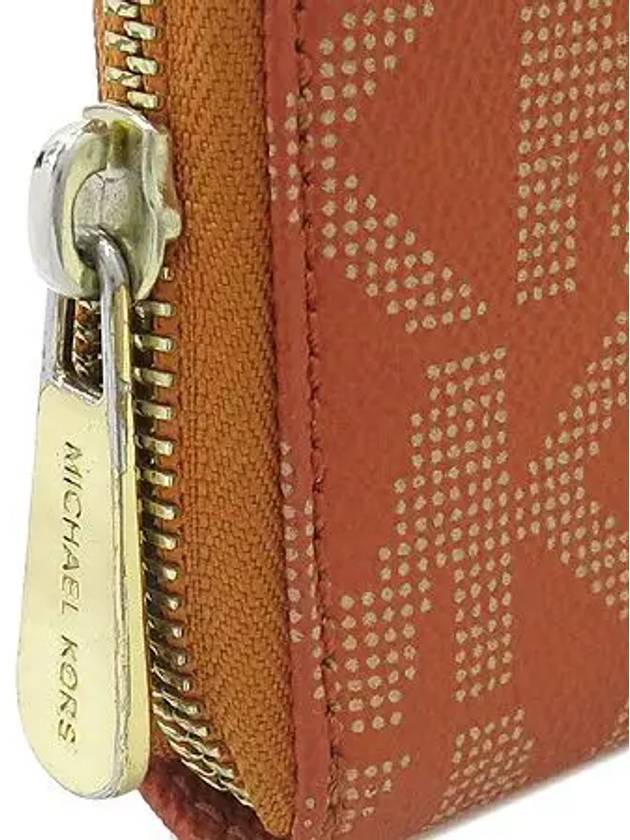 Gold metal logo PVC leather zip up long wallet - MICHAEL KORS - BALAAN 2