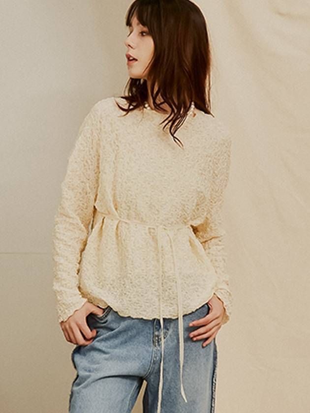 Seine Pleats Drop Shoulder Blouse Cream - SORRY TOO MUCH LOVE - BALAAN 2