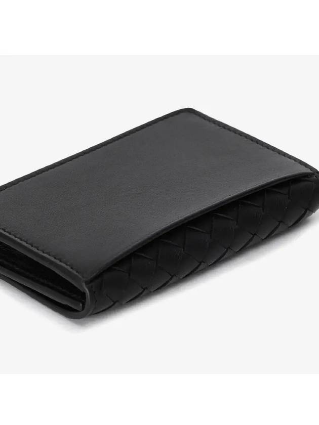 Men's Intrecciato Card Wallet Black - BOTTEGA VENETA - BALAAN 4