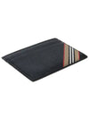 Icon Stripe Grainy Leather Card Wallet Black - BURBERRY - BALAAN 6