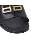 BB Leather Slipper Heels Black - BALENCIAGA - BALAAN 10