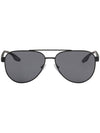 Eyewear Logo Polarized Sunglasses Black Grey - PRADA - BALAAN 1