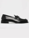 Unlined Brushed Leather Loafers Black - PRADA - BALAAN 3