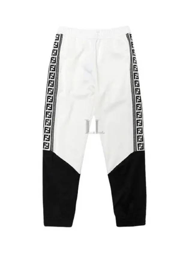 Color Block Logo Side JoGGer Track Pants Black White - FENDI - BALAAN 2