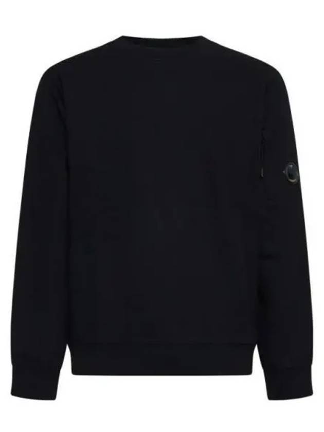 Diagonal Raised Fleece Lens Sweatshirt Black - CP COMPANY - BALAAN 2