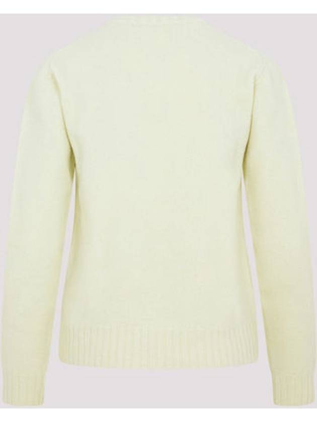 Crew Neck Merino Wool Knit Top Light Pastel Green - JIL SANDER - BALAAN 3