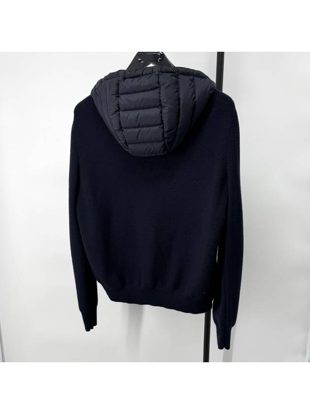 Knit padding hood zip up navy size M - MONCLER - BALAAN 3