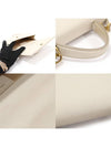 22 D866 Ivory Hammered Calfskin Gold Plated Gancini Mini Top Handle 2WAY - SALVATORE FERRAGAMO - BALAAN 5