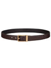 logo detail buckle reversible leather belt black brown - DIOR - BALAAN 2