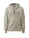 Diagonal Raised Fleece Hooded Jacket Grey - CP COMPANY - BALAAN 2